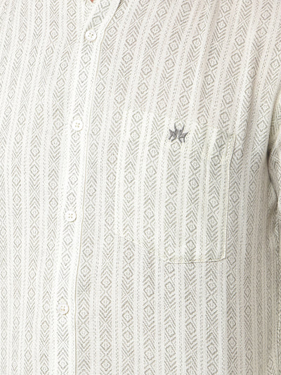 Urban Straight White Printed Shirt