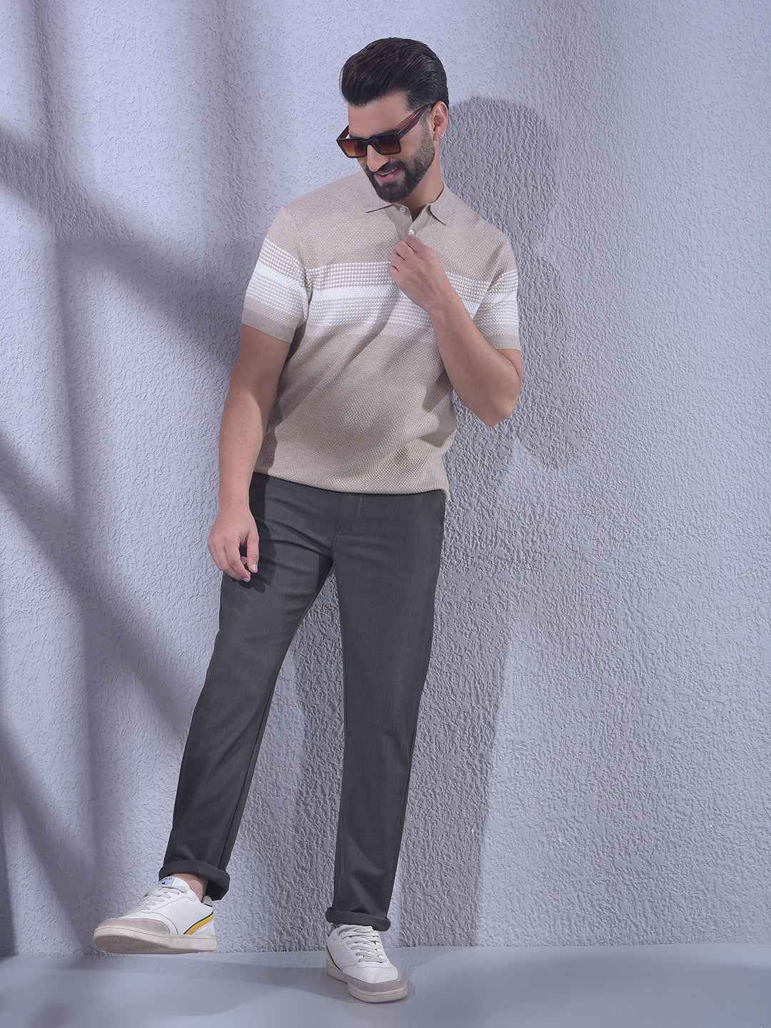 Brown Checked Trousers