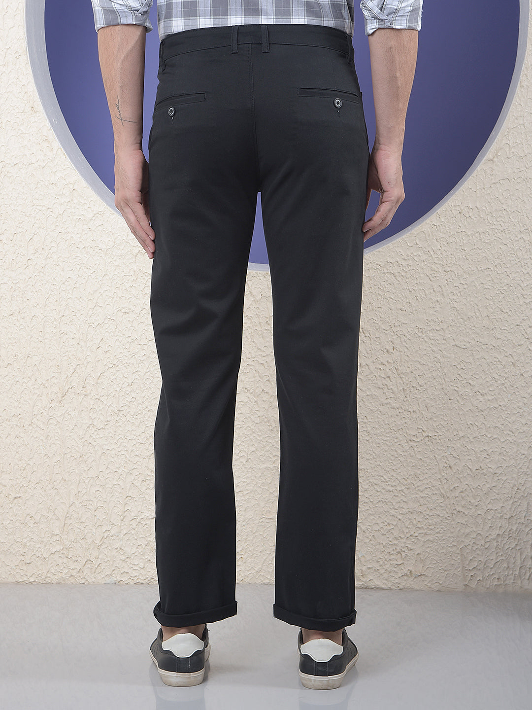Classic Jet Black Straight Trouser