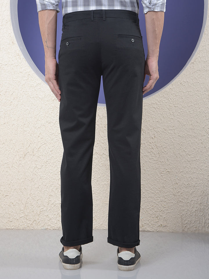 Classic Jet Black Straight Trouser