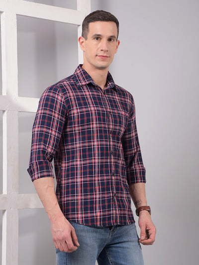 Red Checked 100% Cotton Shirt-Men Shirts-Crimsoune Club