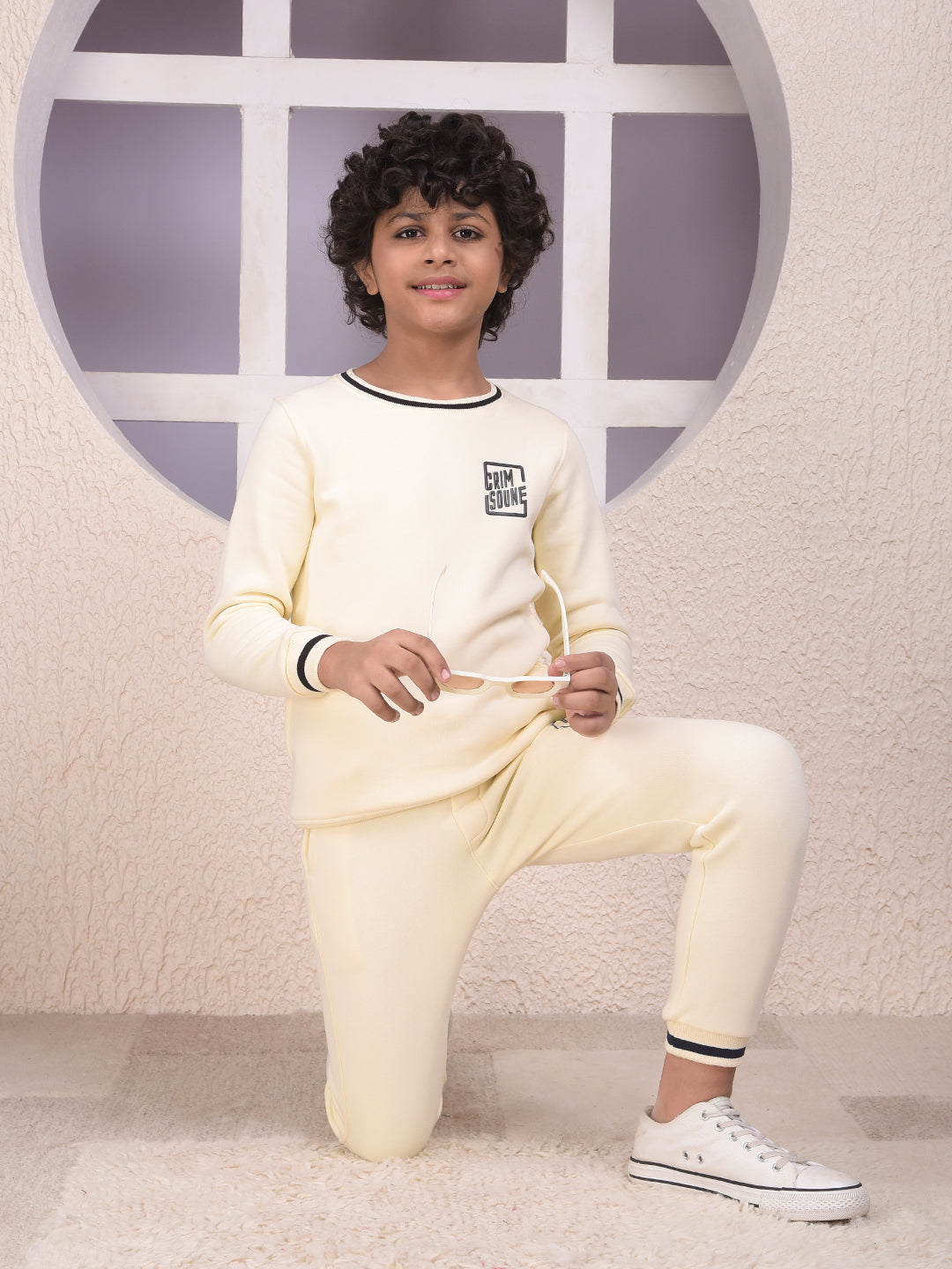 Sleek Cream Sweatshirt