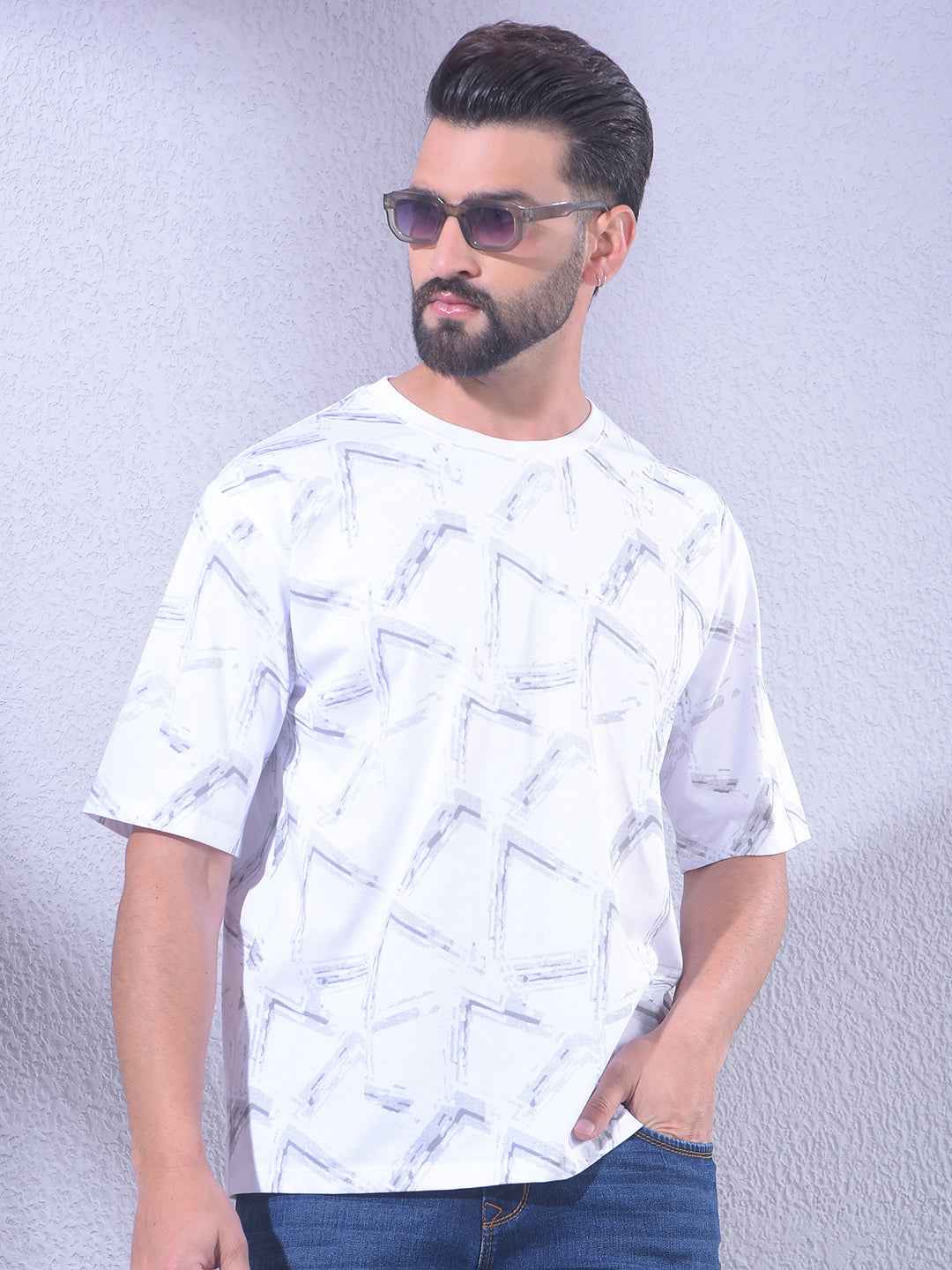 White Printed T-Shirt