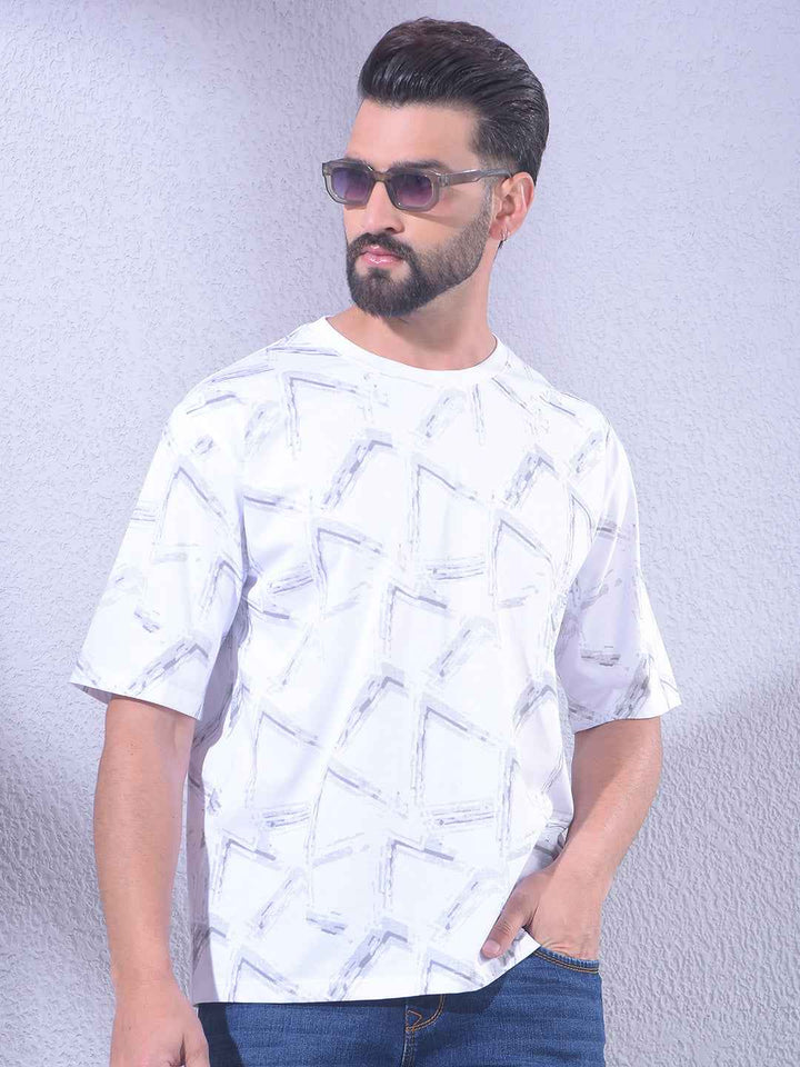 White Printed T-Shirt