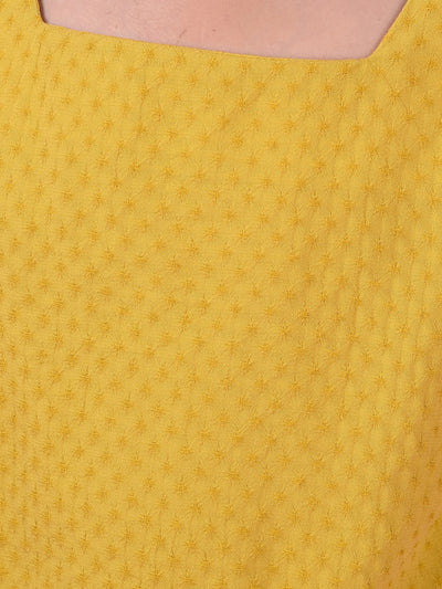 Mustard Square Neck Top