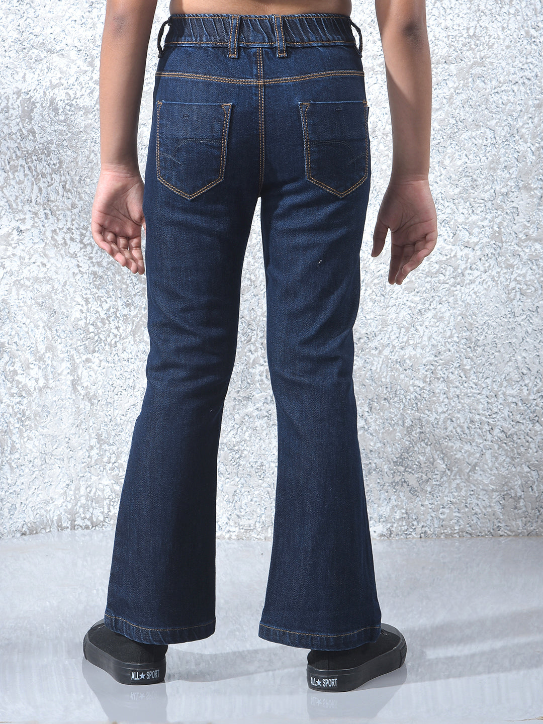 Casual Blue Bootcut Jeans