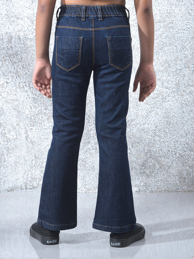 Casual Blue Bootcut Jeans