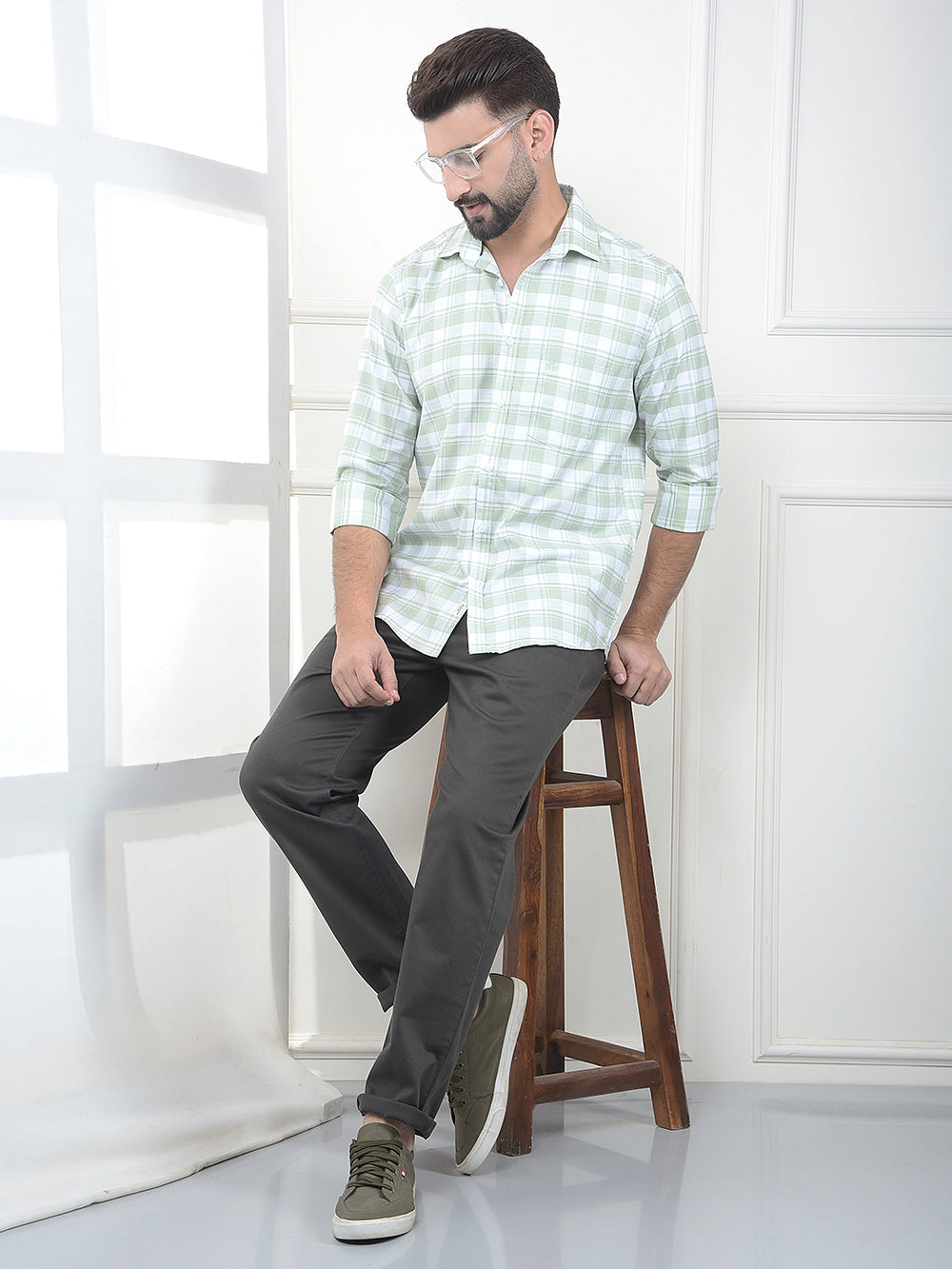 Limeade Green Checked Shirt