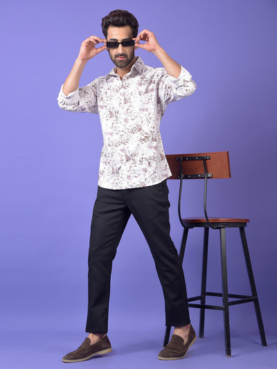 Brown Printed Shirt