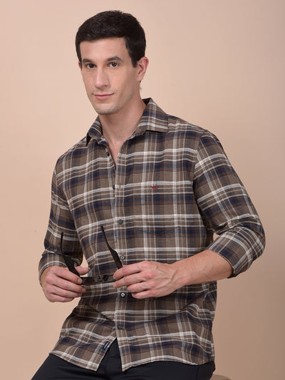 Brown Checked Shirt