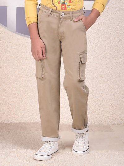 Urban Beige Baggy Cargo Jeans