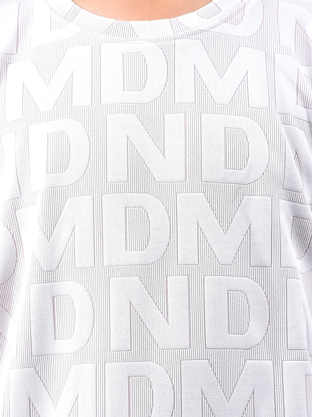 Effortless Look Beige Jacquard T-Shirt