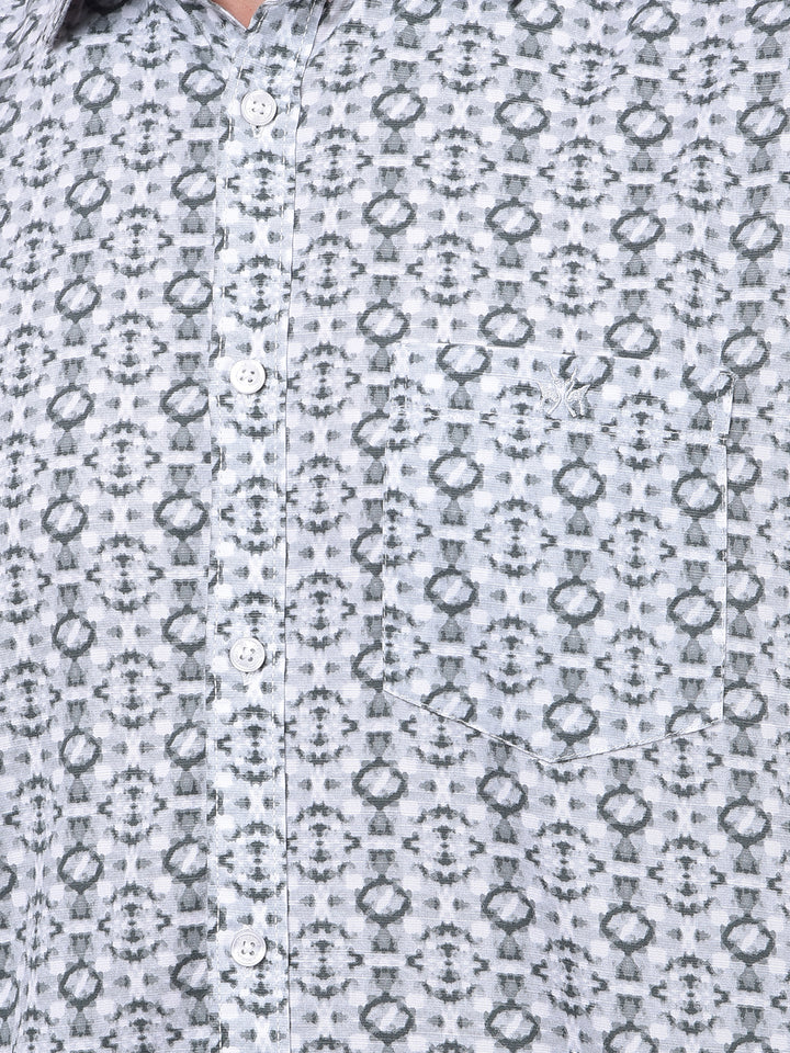 Streamlined Grey Printed Shirt