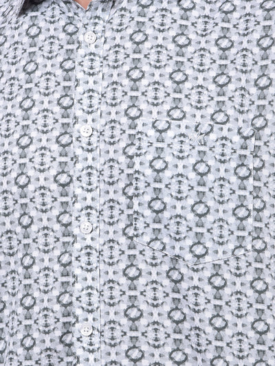 Streamlined Grey Printed Shirt