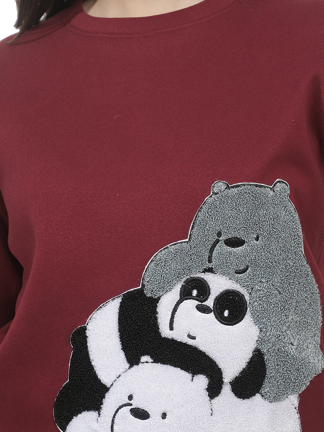 Red Graphic Print Sweatshirt
