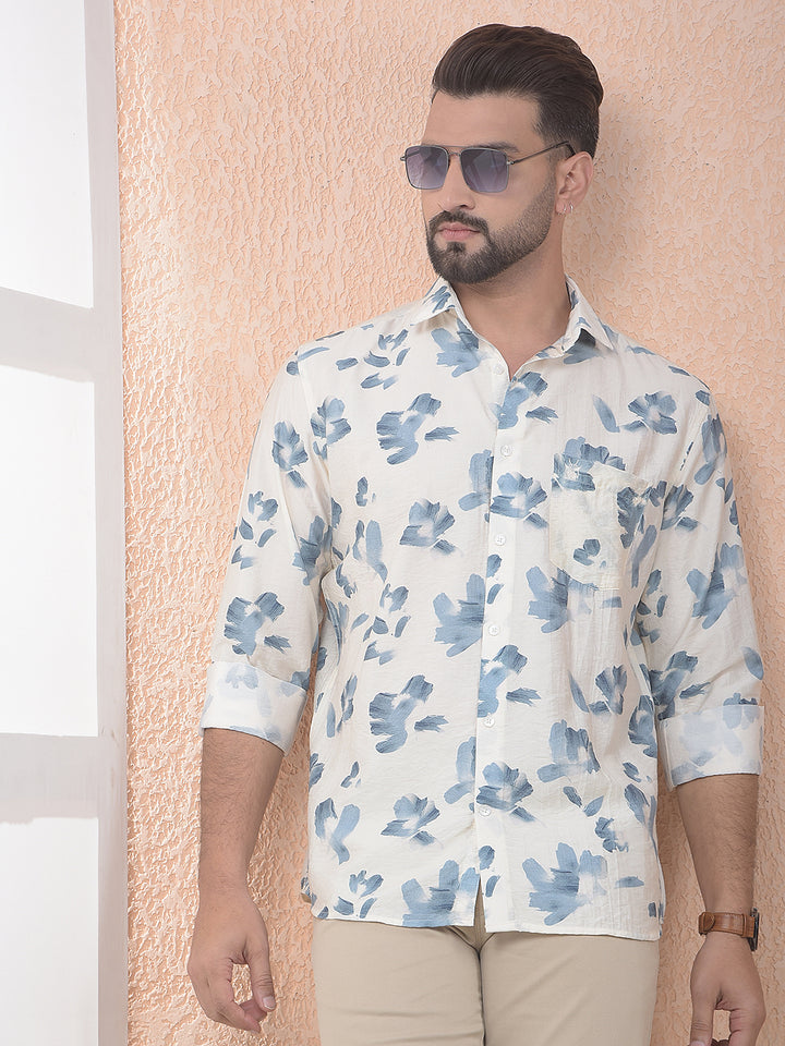 Green Floral Print Shirt