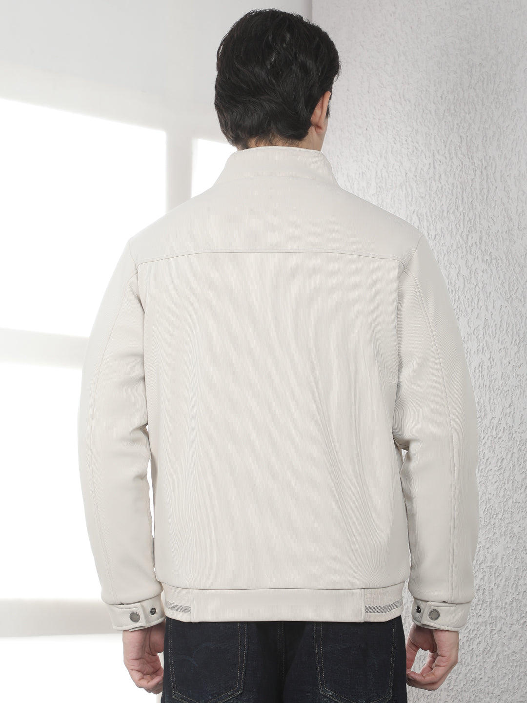 Sleek Warm Cream Padded Jacket