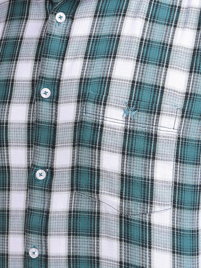 Green Checked 100% Cotton Shirt
