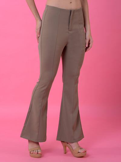 Brown Bootcut Trousers