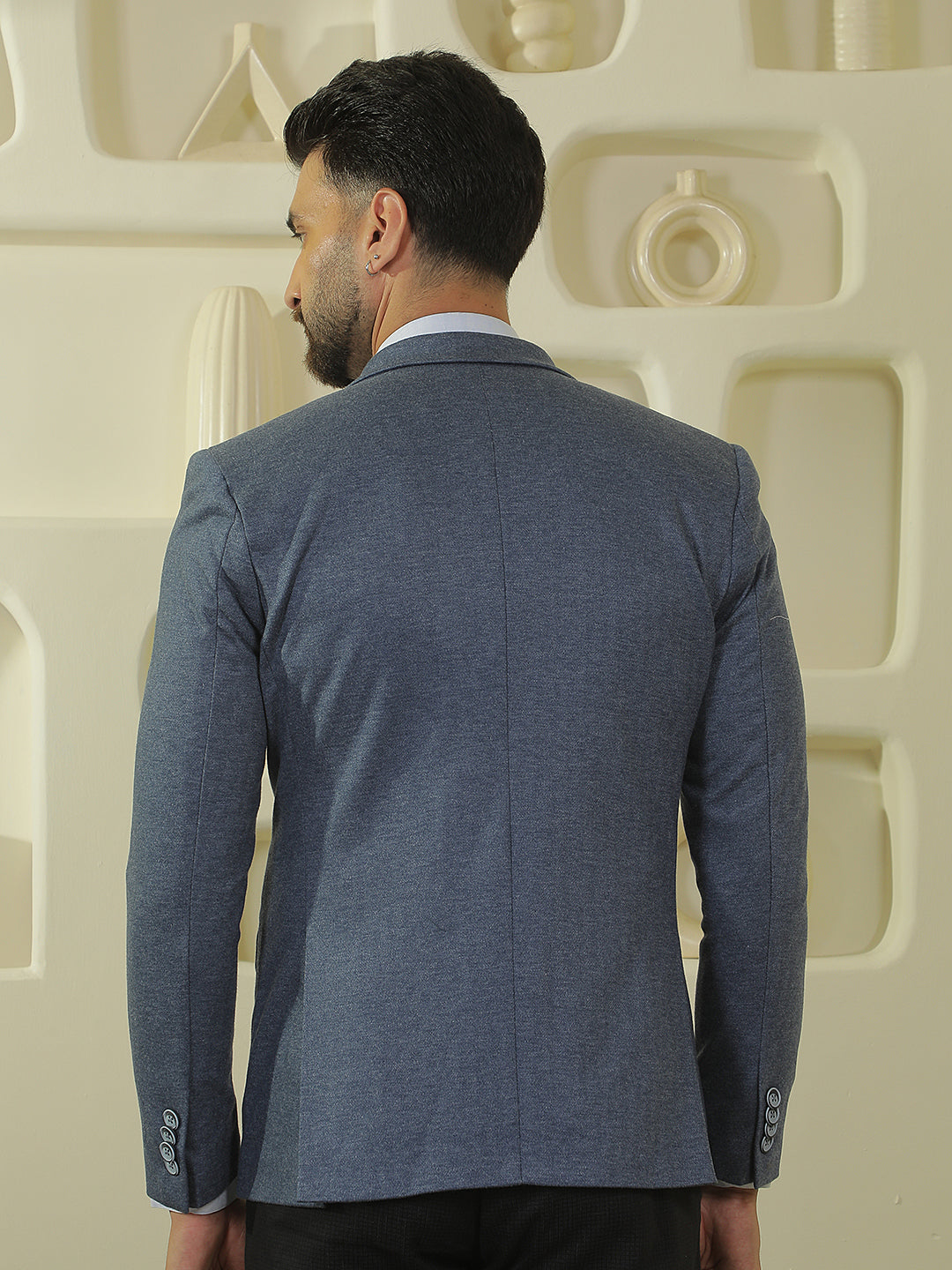 Blue Notch Lapel Blazer
