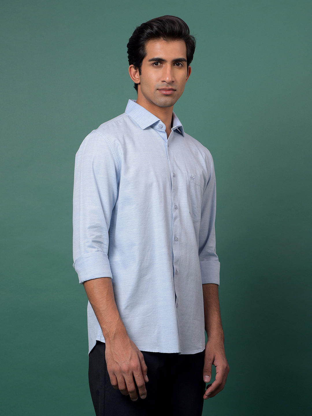 Blue Jacquard Shirt
