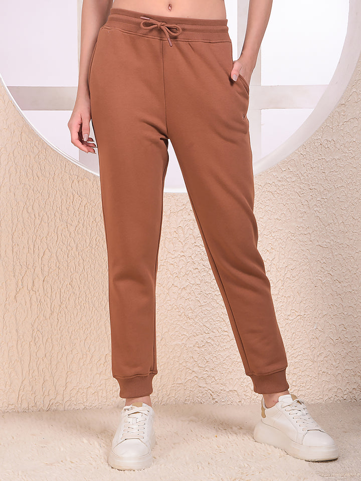 Brown Athleisure Joggers