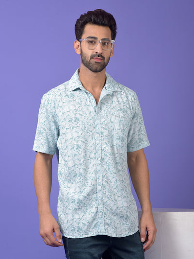 Green Floral Print Shirt