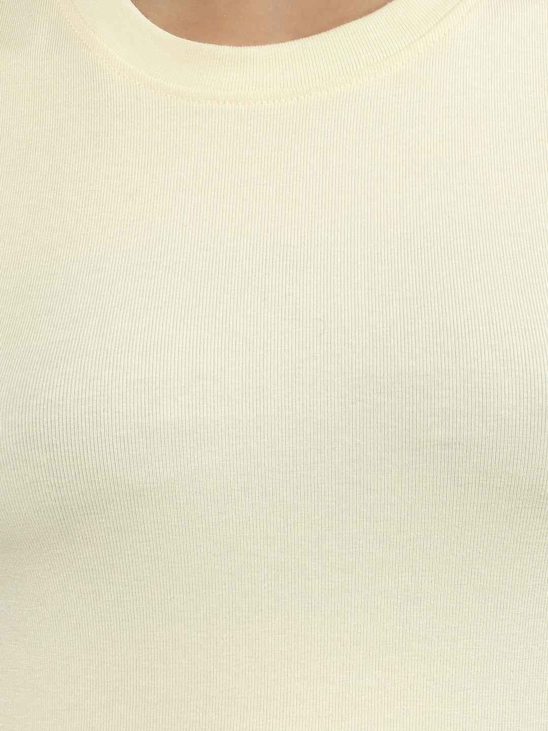 Yellow Modal Cropped T-Shirt