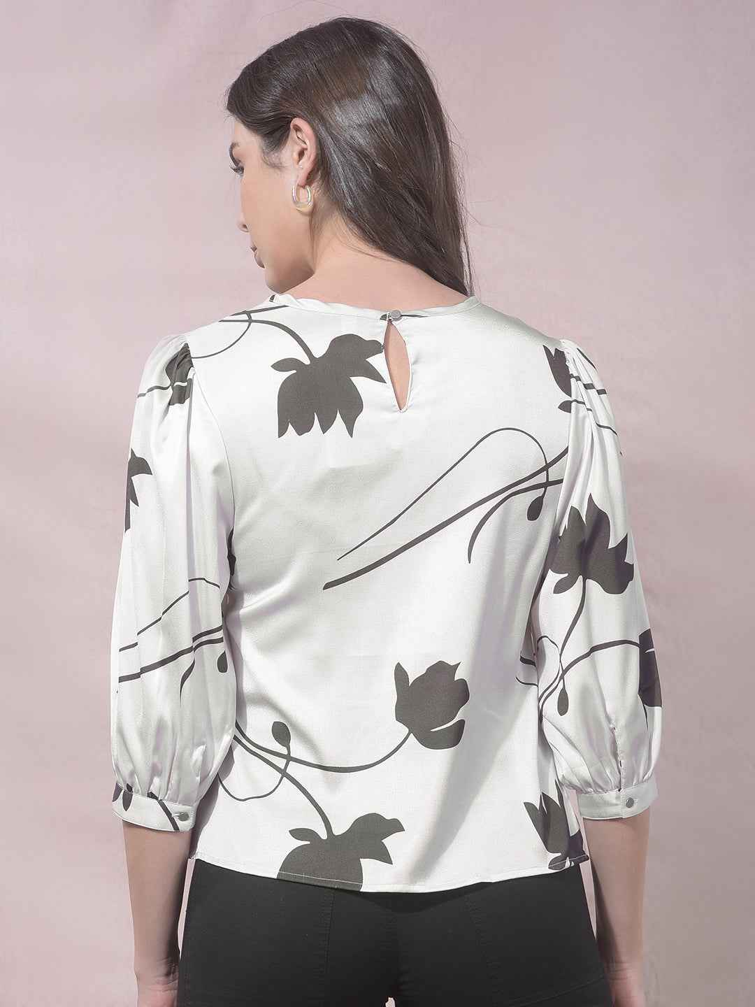 PurePetals White Floral Top