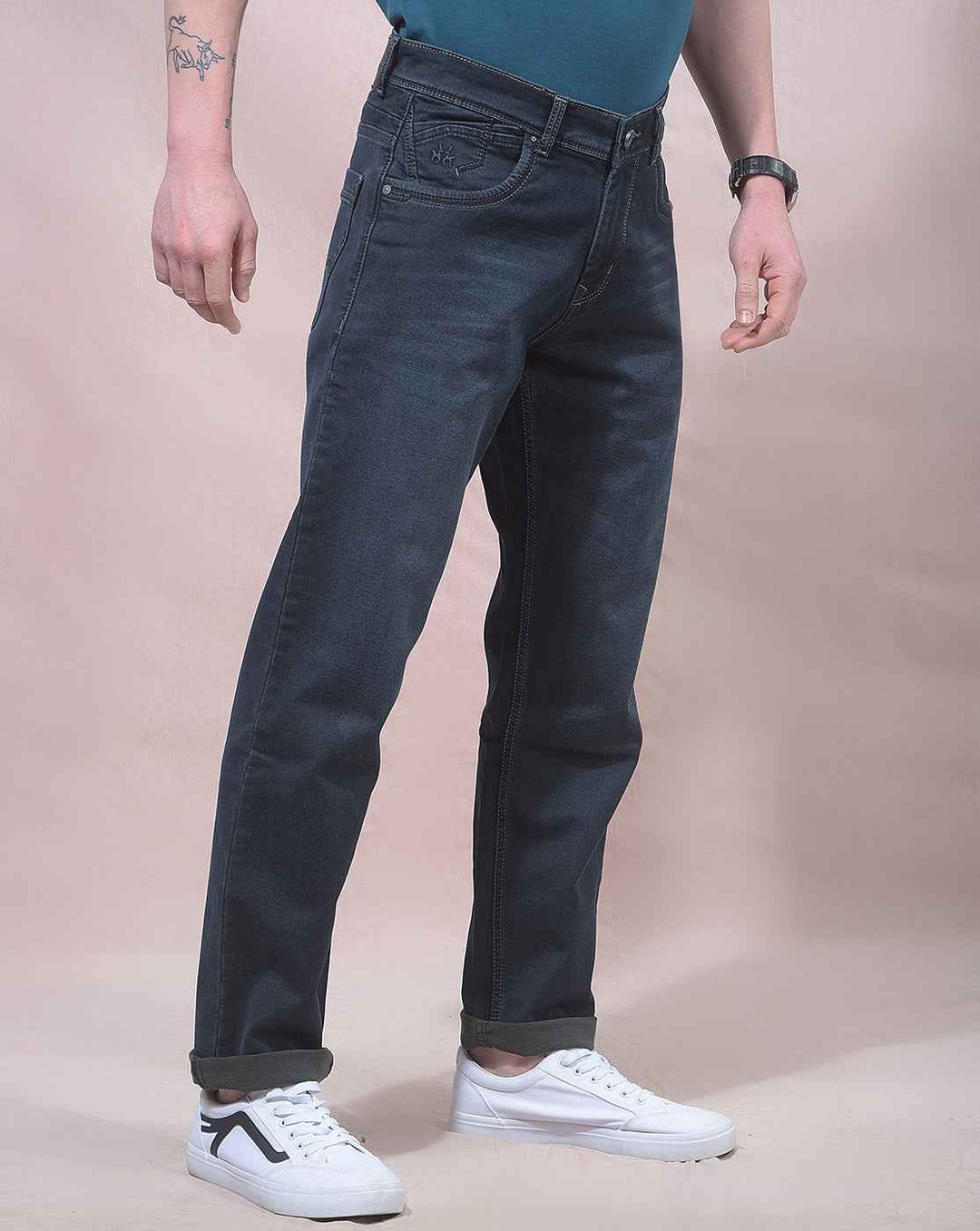 Sleek Dark Blue Jeans