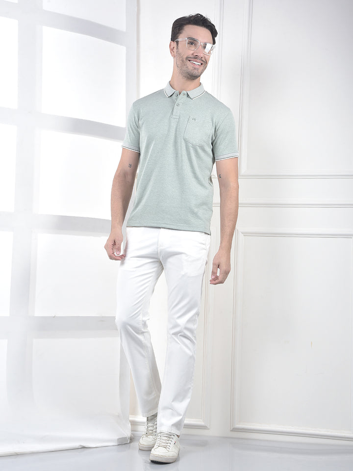 Green Polo Neck T-Shirt