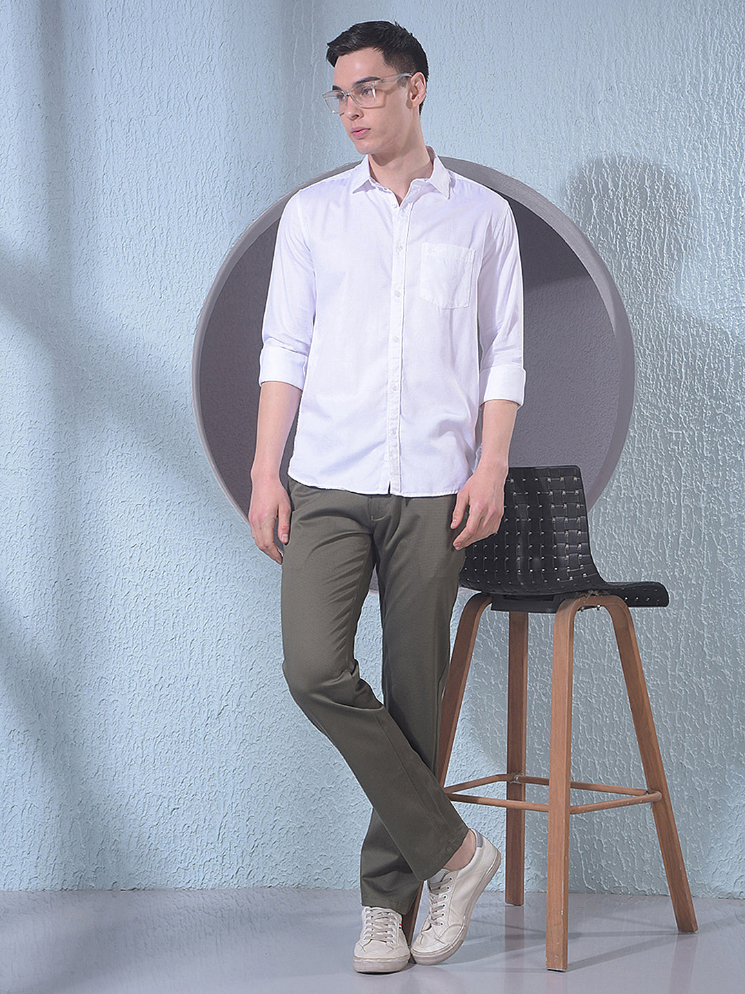 Minimal White Casual Shirt