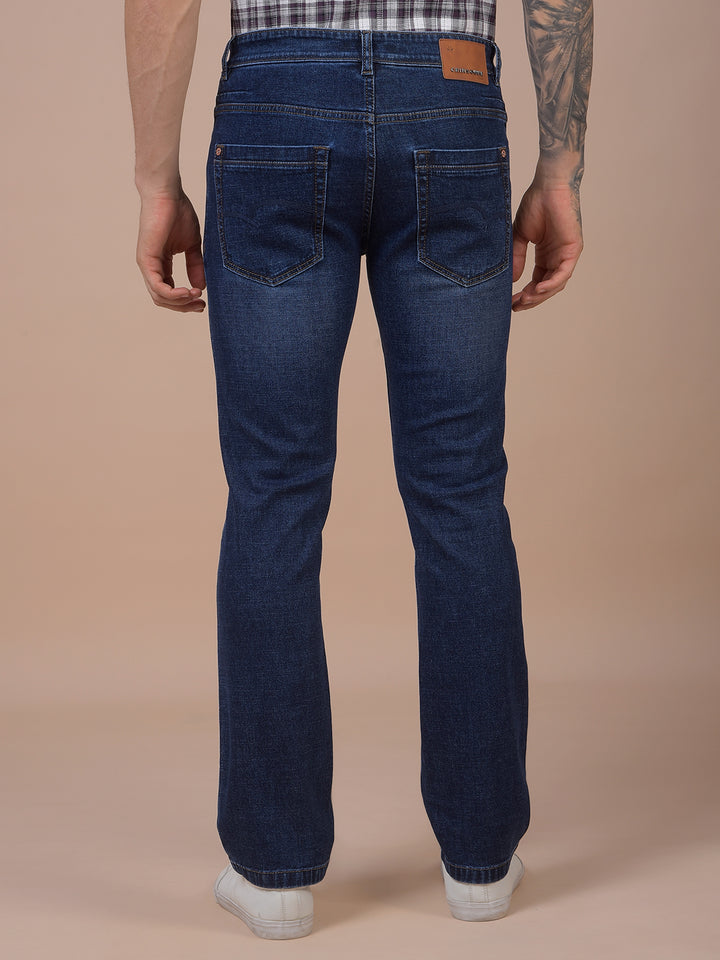 Navy Blue Straight Jeans