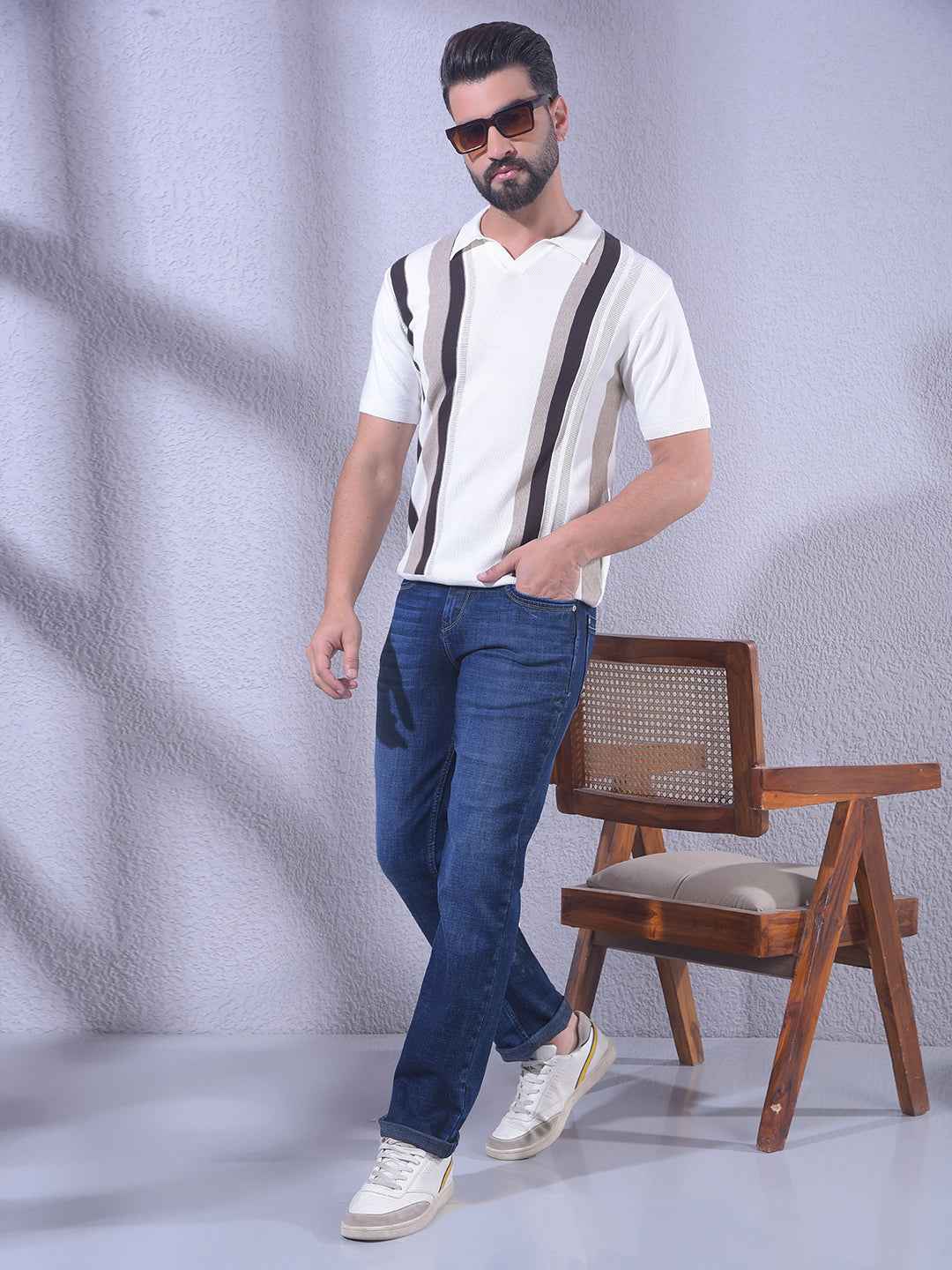 Deep Blue Straight Subtle Fade Jeans