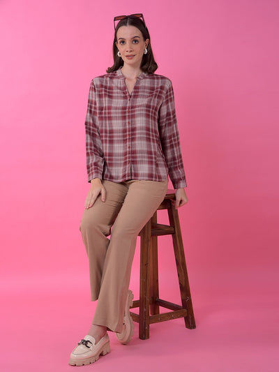 Beige Straight Linen Trousers
