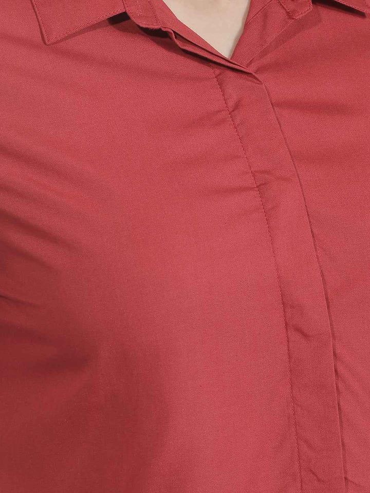 Striking Red Modal Flowy Top