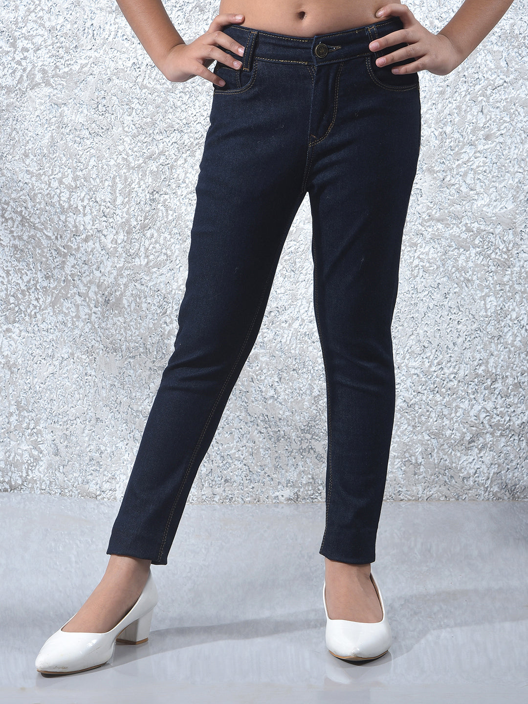 Minimal Blue Skinny Jeans