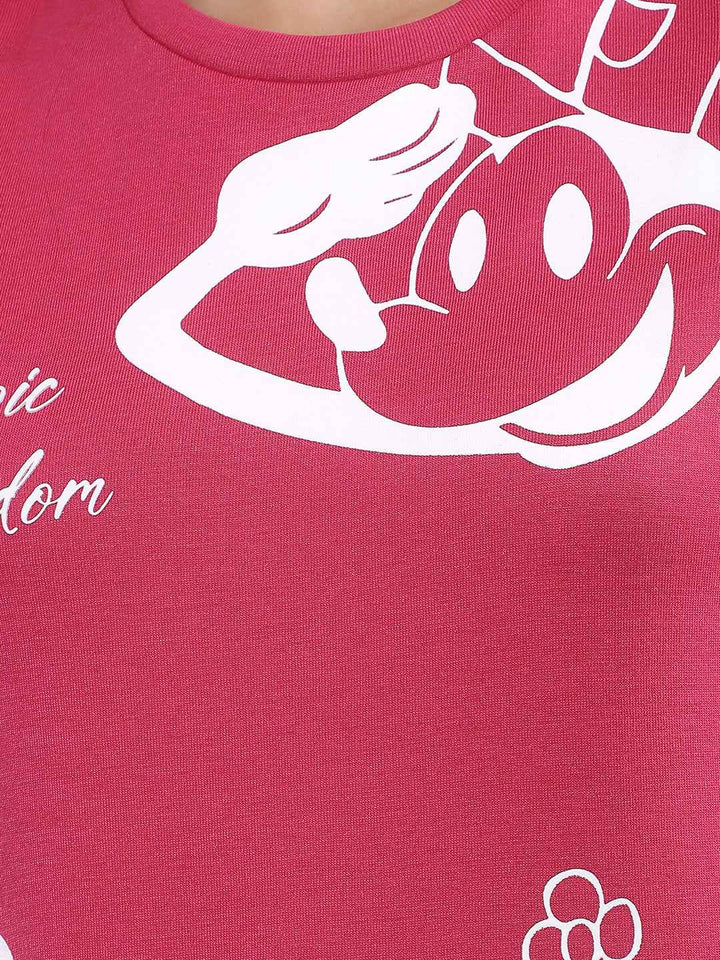 Character Print Pink T-Shirt