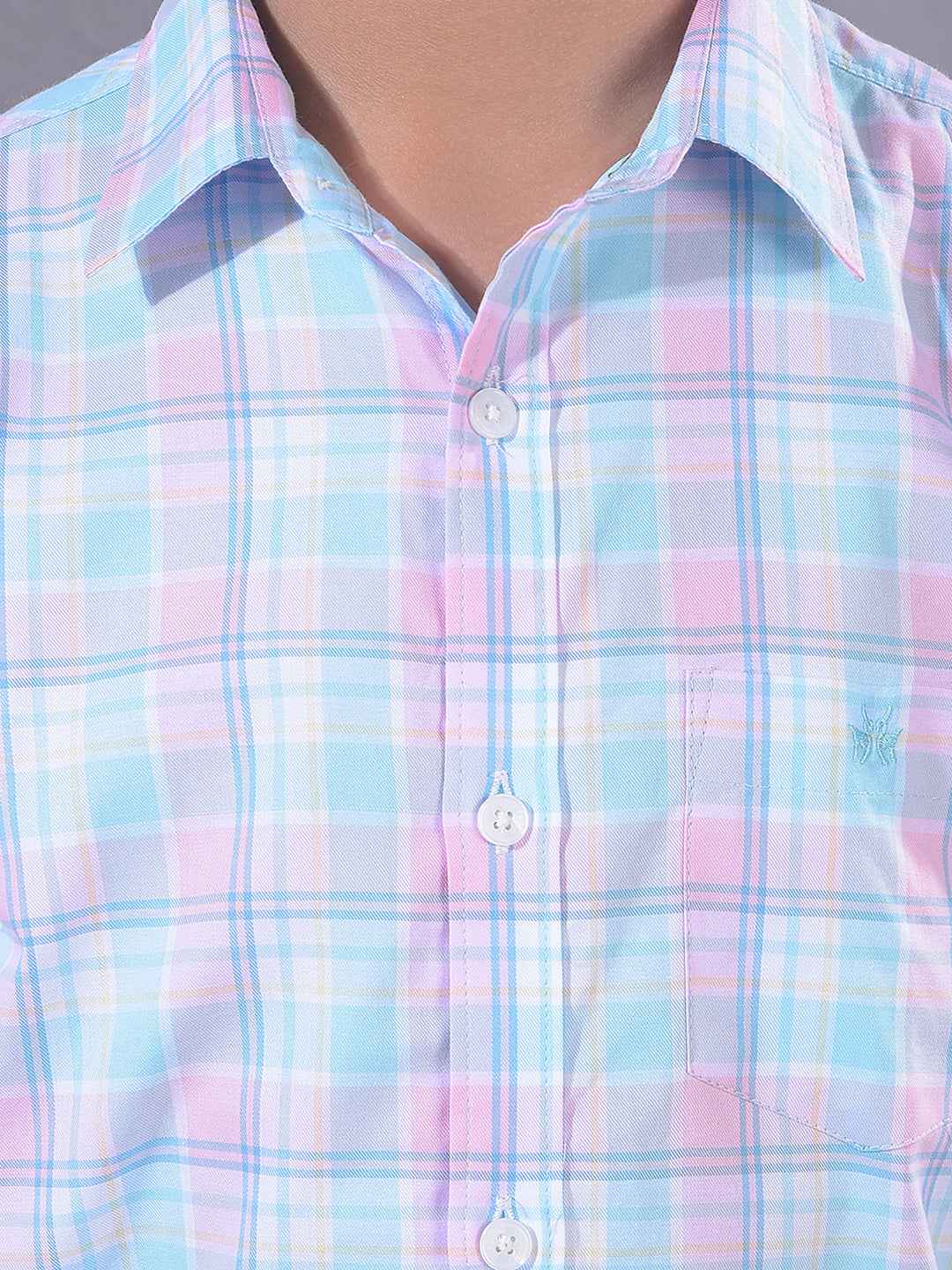 Pink Checked 100% Cotton Shirt