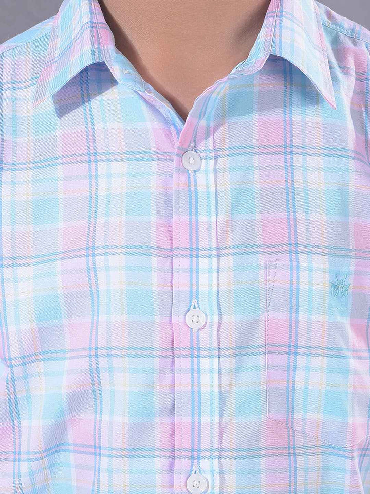 Pink Checked 100% Cotton Shirt