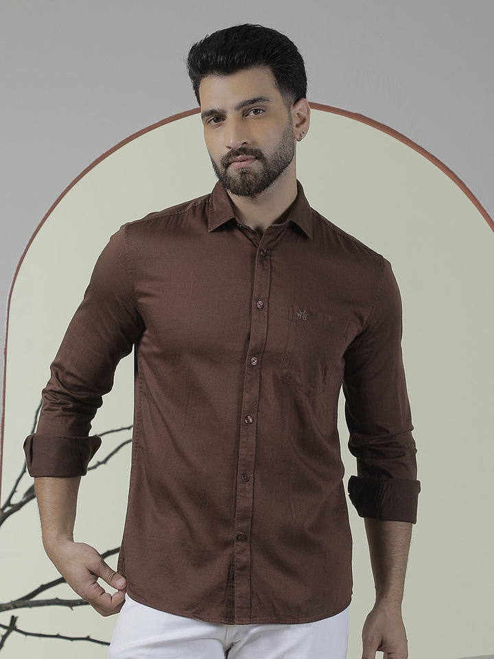 Modern Walnut Brown Shirt