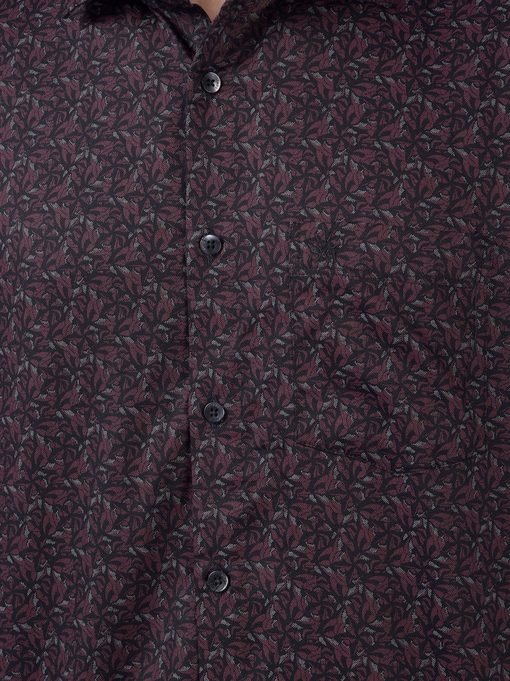 Wine Printed Shirt