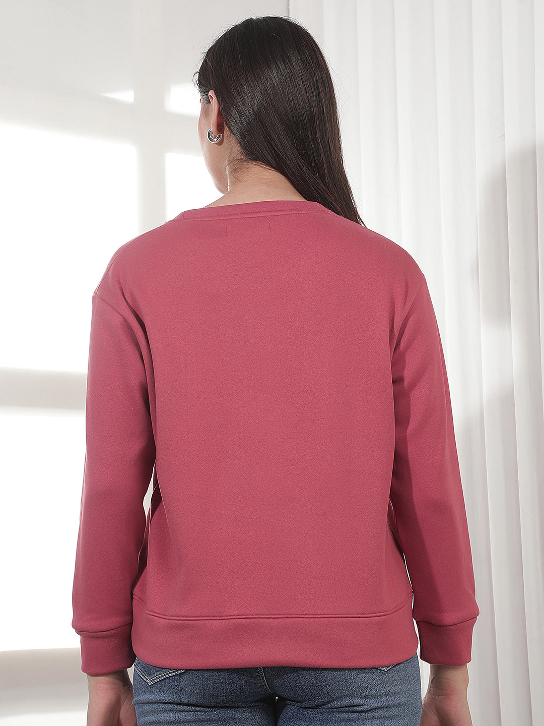 Red Floral Print Sweatshirt