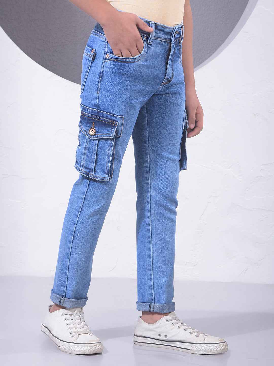 Deep Blue Urban Cargo Jeans