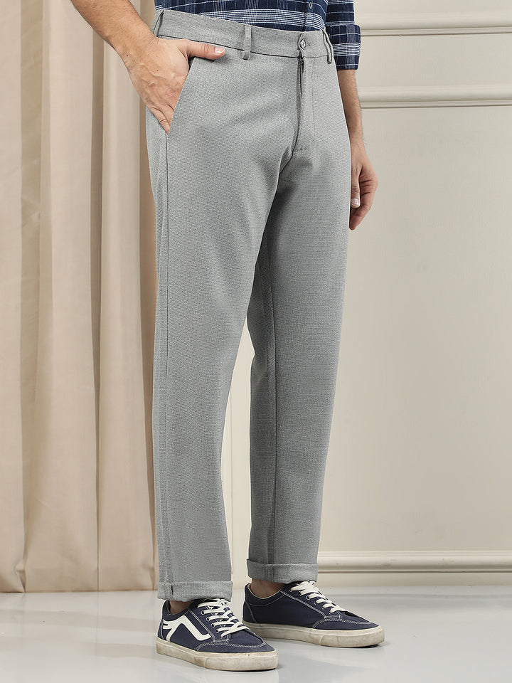 Signature Smoke Grey Dobby Trousers