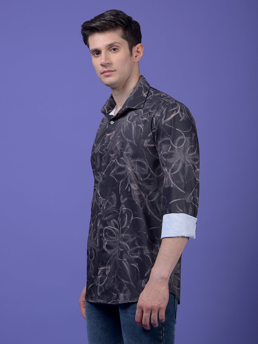 Green Floral Print Shirt