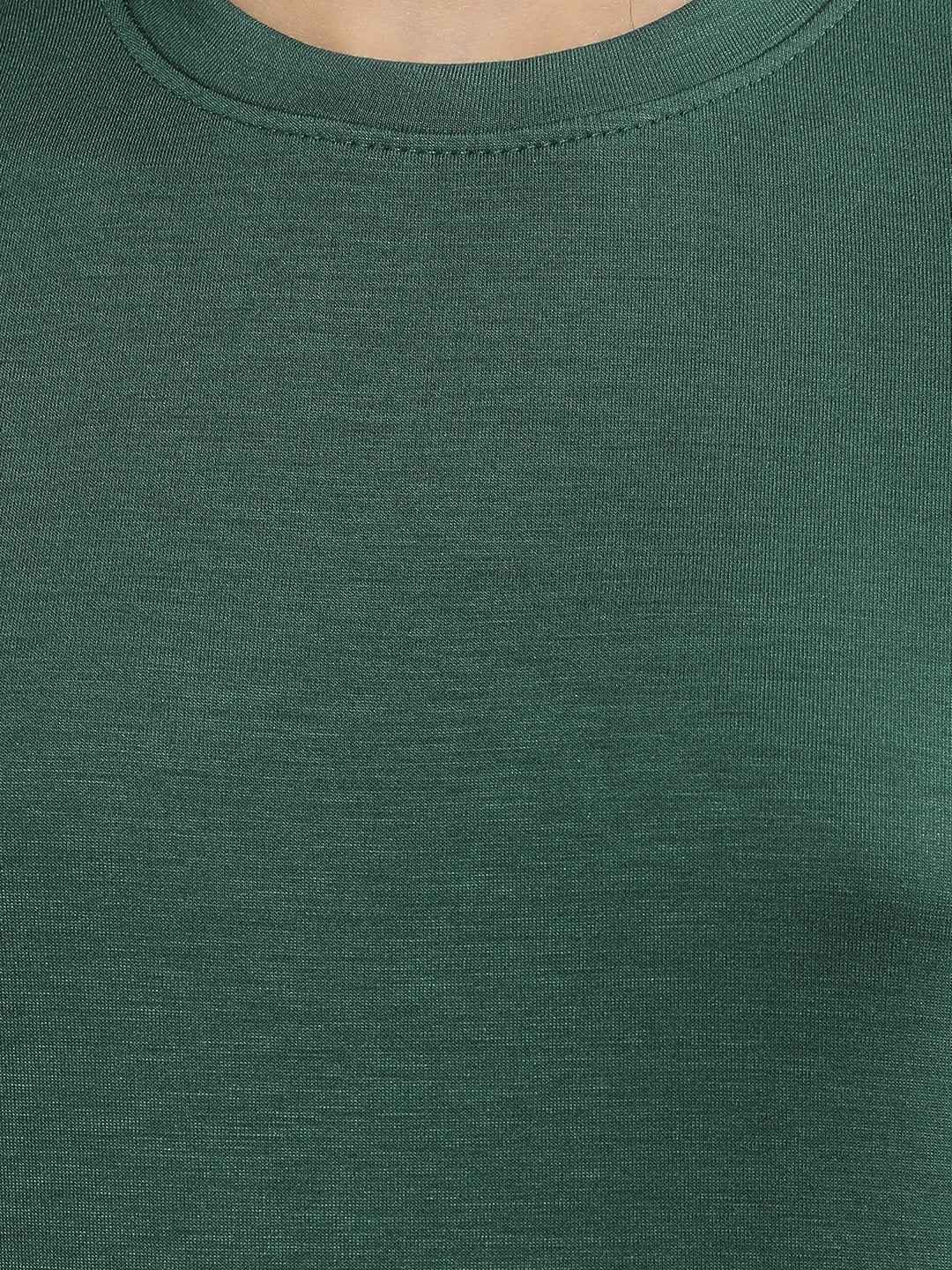 Sleek Green Crop T-Shirt