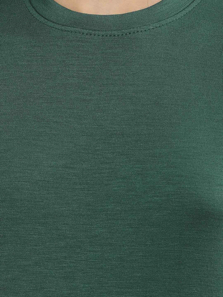 Sleek Green Crop T-Shirt