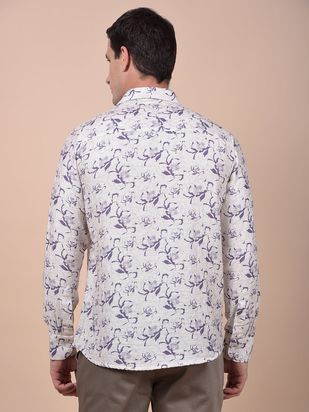 Purple Floral Print Shirt