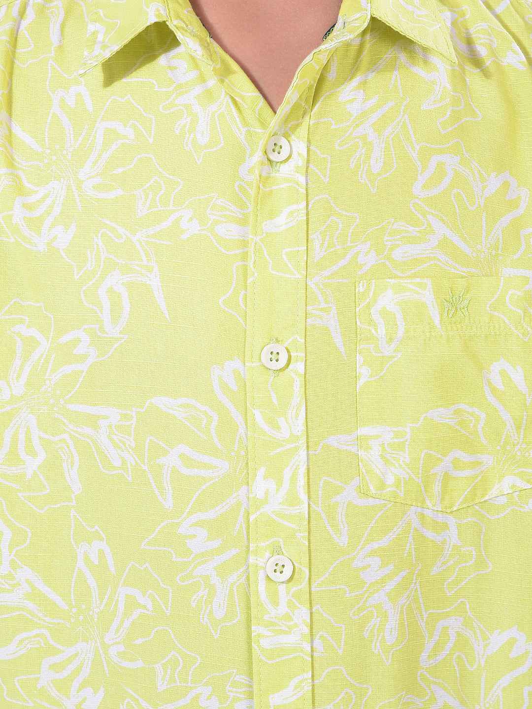 Green Floral Print Shirt